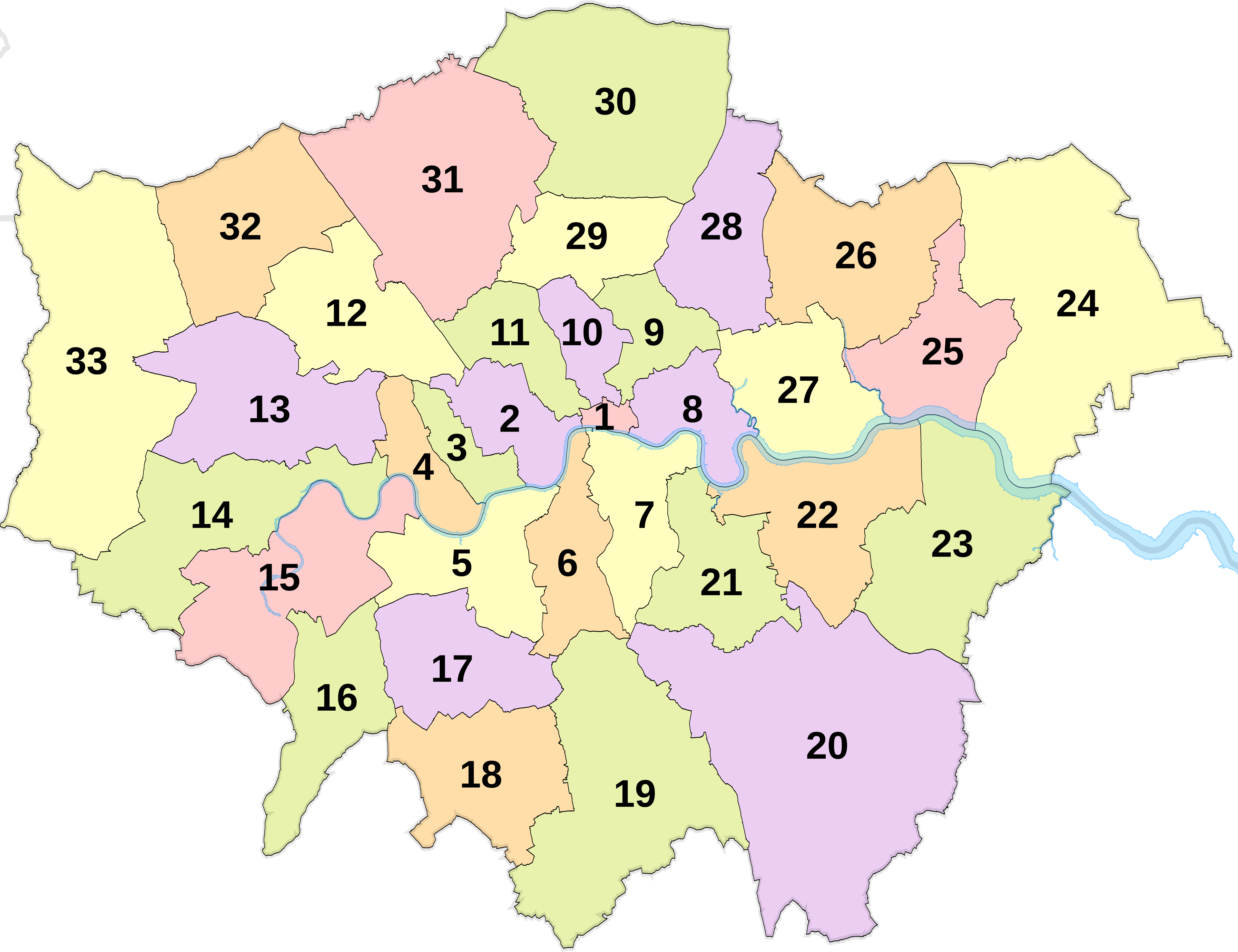 Map of London boroughs and areas we cover